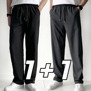 [조거/일자] 남자 작업복 바지 1+1 여름 조거팬츠 남성 빅사이즈 밴딩 트레이닝