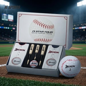 스릭슨 큐스타 3피스 우레탄 골프공 야구공 에디션 세트 (배트티+볼마커)