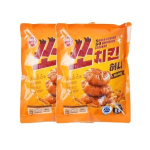 오뚜기 쏘치킨 허니_냉동 캠핑음식 간편식 편의점 에어프라이 350g 2개 1세트