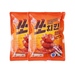 오뚜기 쏘치킨 양념_냉동 캠핑음식 간편식 편의점 에어프라이 350g 2개 1세트