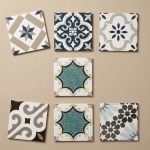 패턴타일 북유럽 노빌라 200X200 빈티지 레트로 포인트 욕실 카페 바닥 타일