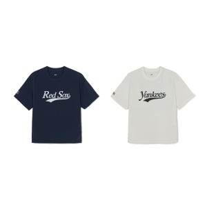 [MLB] 바시티 컬시브 우븐 반팔 맨투맨 (2 COLOR)