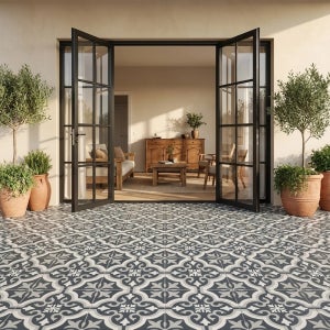 패턴타일 북유럽 노빌라세론 200X200 빈티지 레트로 포인트 욕실 카페 바닥 타일