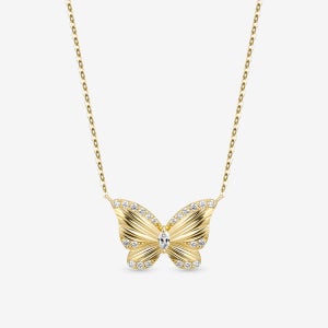 [NEW13%]14k 18k 그랜드 루체 아이레 나비 목걸이(랩 다이아몬드)