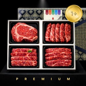 고민밥상 1+등급 명품 한우 선물세트 1.2kg (등심 업진살 부채살 갈비살)