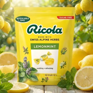 리콜라 레몬민트 무설탕 캔디 스위스 허브사탕 목캔디 대용량 342g 코스트코