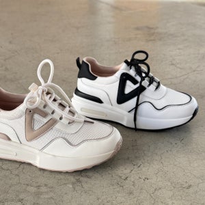 메쉬 운동화 5cm 키높이 발편한 볼드 여성 스니커즈