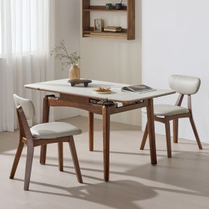 타볼라 브리오 무광 통세라믹 원목 접이식 2인용 4인용 확장형 식탁 테이블