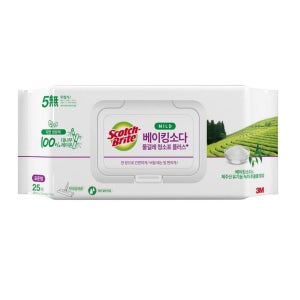 3M 베이킹소다 물걸레 청소포 25매 표준형 문구 사무용품 학용품