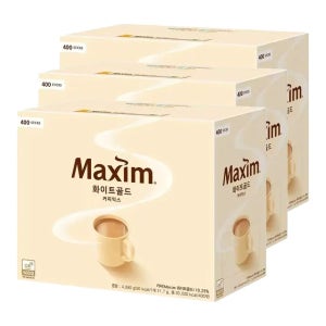 맥심 화이트 골드 커피믹스 400T 3박스 (1200T)