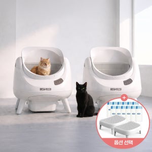 [다묘] 페테토x캣링크 오픈형 고양이자동화장실 OPEN X (2개세트/옵션선택)