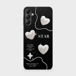 갤럭시A57 하트 리본 체리 케이스 예쁜 디자인1번