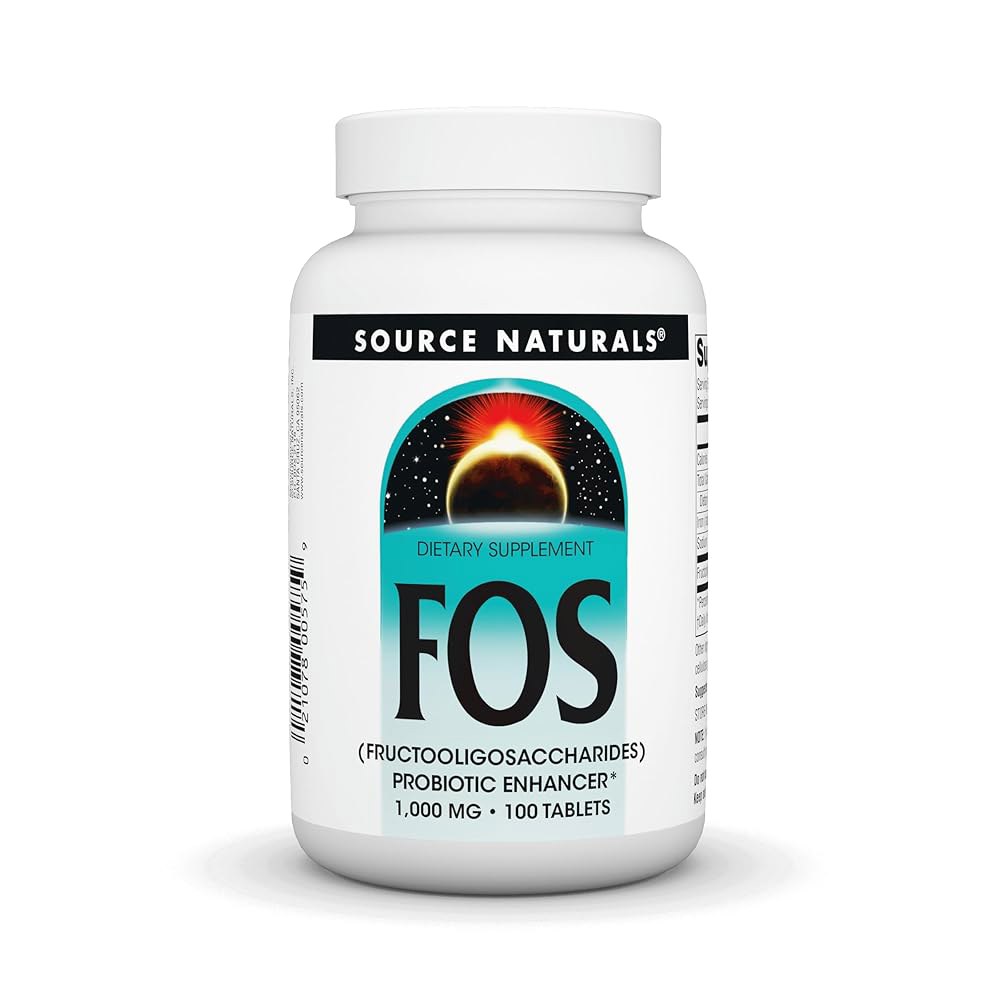 Source Naturals FOS <b>Fructooligosaccharides</b> 1000mg, SN0575, 50 Count (Pack of 1)