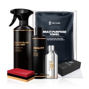 퍼펙트 유리 발수 코팅 4종 패키지 (레인 불렛+유막 제거제+유리 세정제+타월 1장)