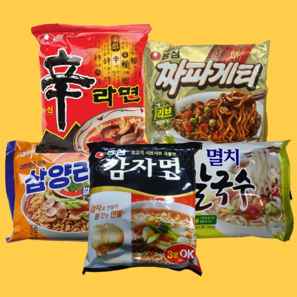 신라면 짜파게티 삼양 멸치칼국수 감자면 세트