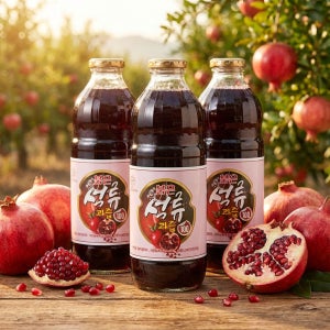 석류과즙 100% 스페인산 1000mlX3병 HACCP식약처 인증 1L, 3개