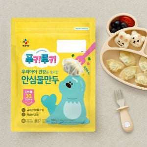 CJ 푸키루키 우리 아이 안심 물만두 아이반찬 504g, 4개
