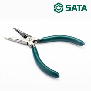 사타 SATA 전자 롱 노우즈 플라이어 125mm 70621 롱로우즈 마루뺀찌
