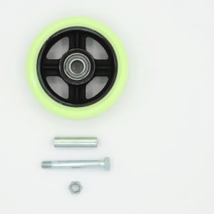 무소음 고무완충바퀴 6인치(15cm) 350kg 대차바퀴 산업용캐스터 미색교체용바퀴