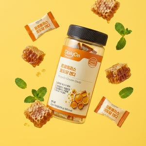 데일리온 프로폴리스 포도당 캔디 자일리톨 멘톨 개별포장 100정 200g, 1개