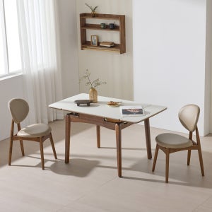 타볼라 알리 무광 통세라믹 원목 접이식 2인용 4인용 확장형 식탁 테이블