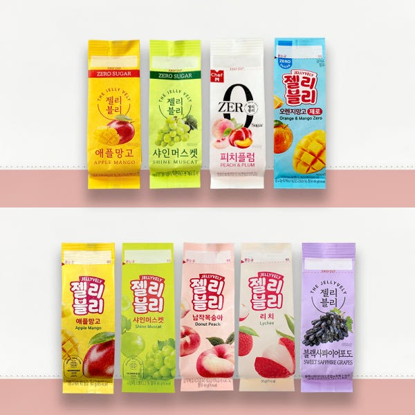 [지케이푸드] 젤리블리 애플망고 60gX20개 제로 샤인머스켓 오렌지망고 리치 납작복숭아