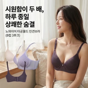 국내제작 여성 인견 메쉬 노와이어 브라 타공몰드 풀컵 통기성 냉감 빅사이즈 L~3XL 끌로댈