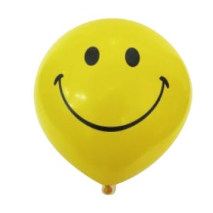 파티클럽 30cm 스마일풍선 노랑 50입 파티풍선