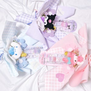 산리오 마이멜로디 쿠로미 시나모롤 키링인형 신학기 졸업식 축하 생일 조카선물 샤프세트 입학