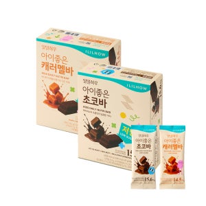 일일하우 아이좋은 초코바 캐러멜바 어린이간식 달콤한 간식바 초코, 45g, 10개