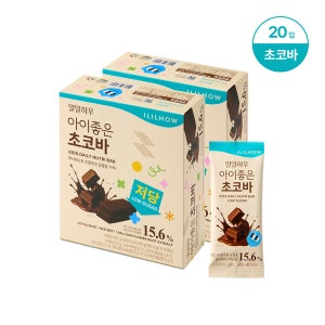 일일하우 아이좋은 초코바 캐러멜바 어린이간식 달콤한 간식바 초코, 45g, 20개