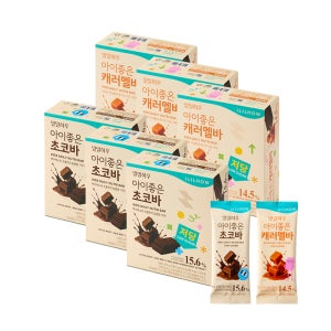일일하우 아이좋은 초코바 캐러멜바 어린이간식 달콤한 간식바 캐러멜, 45g, 30개