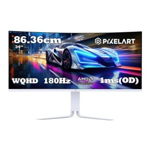 픽셀아트 PIXELART X3418W 화이트 Fast VA 커브드 WQHD 게이밍 180 무결점