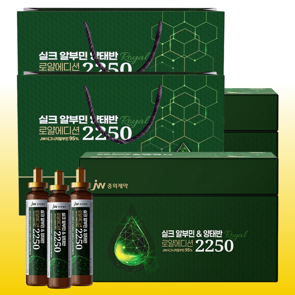 <b>JW중외제약</b> 알부민 양태반 난백 실크 마시는 알부민 액상 로얄에디션 15병 x 2개