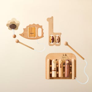 [숲소리] 악기놀이세트(악기놀이+아기돼지삼형제실로폰) 원목블록장난감