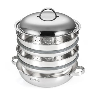 키친아트 인덕션 찜기 스텐304 통3중 찜냄비 프리미엄 36cm