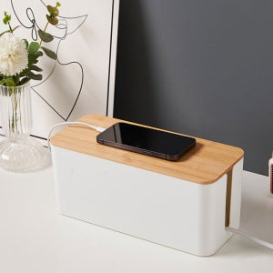 우드 인테리어 멀티탭 정리함 전선 선정리 케이블정리 콘센트 전선보관함