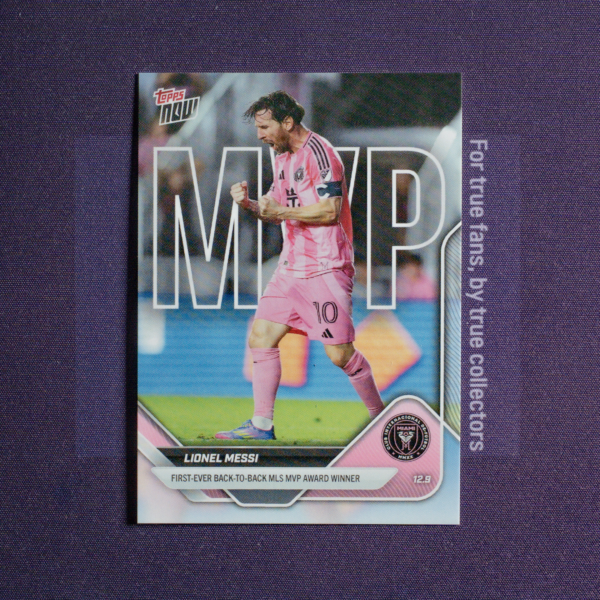 리오넬 메시 MVP 인터 마이애미 CF 2025.12.9. MLS 탑스 나우 축구카드 TOPPS NOW 스포츠카드
