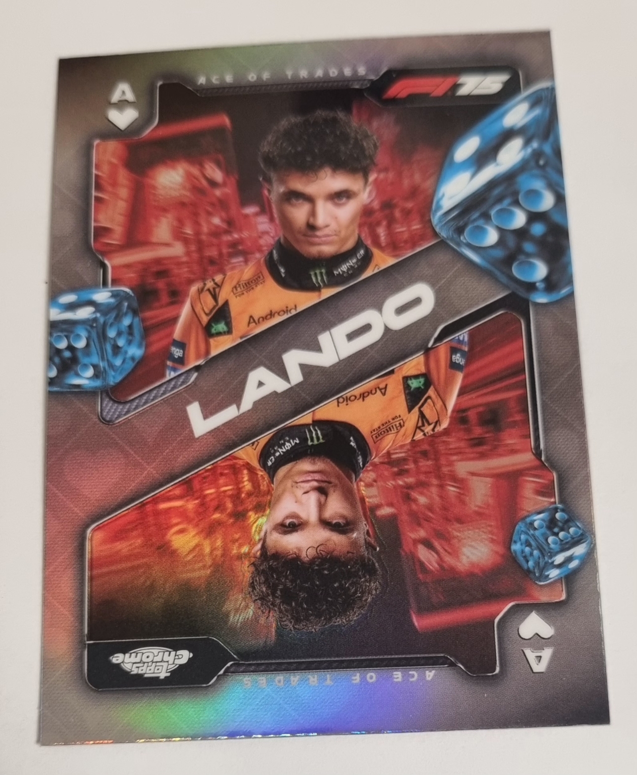 2025 F1 랜도 노리스 인서트 카드 TOPPS CHROME 카드 탑스 크롬