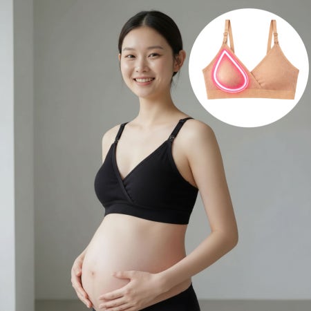 원단검사완료 패드일체형 앞버튼 랩 수유브라 임산부 속옷 노와이어