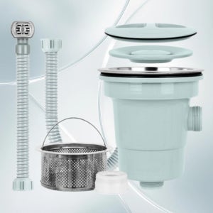 배수구세트 교체용 1구 대형 싱크통세트 날파리차단 하수구용 싱크대