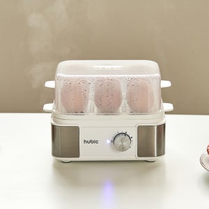 계란찜기 달걀삶는기계 반숙 타이머 전기야채찜기 만두 고구마 에그멀티쿠커 휴빅 스텐 1단