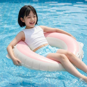 이츠라이프 시그니처 컬러링 원형 아동용 튜브 수영 물놀이튜브 바다 키즈