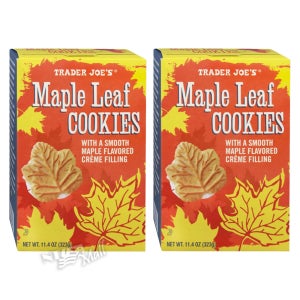 [1+1]트레이더조 메이플 크림 단풍잎 쿠키 323g TRADER JOE’S MAPLE LEAF COOKIES WITH MAPLE FLAVORED CREAM