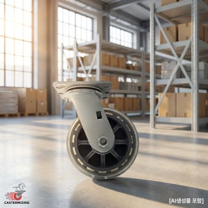 무소음 인라인바퀴 6인치(15cm) 250kg 바퀴폭4.8cm 대차바퀴 회전형