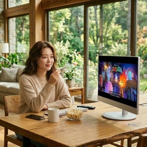 HP 24-cr0005KL 일체형PC 인텔 N100 8GB SSD256GB 윈도우11 올인원 컴퓨터 사무용 가정용 인강용