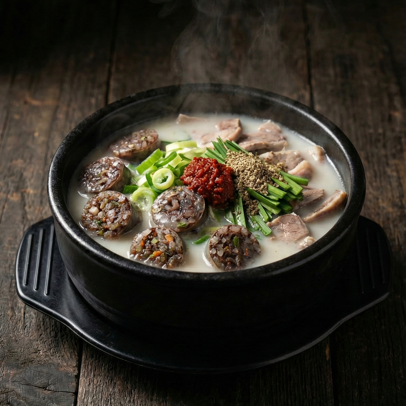 국룰회관 순대듬뿍 순대국밥 머릿고기 사용