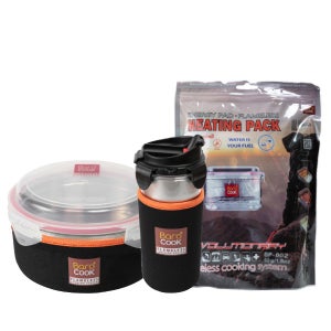 바로쿡 캠핑러 기프트(텀블러 400ml+원형용기 900ml+발열팩 리필 50gx10개)