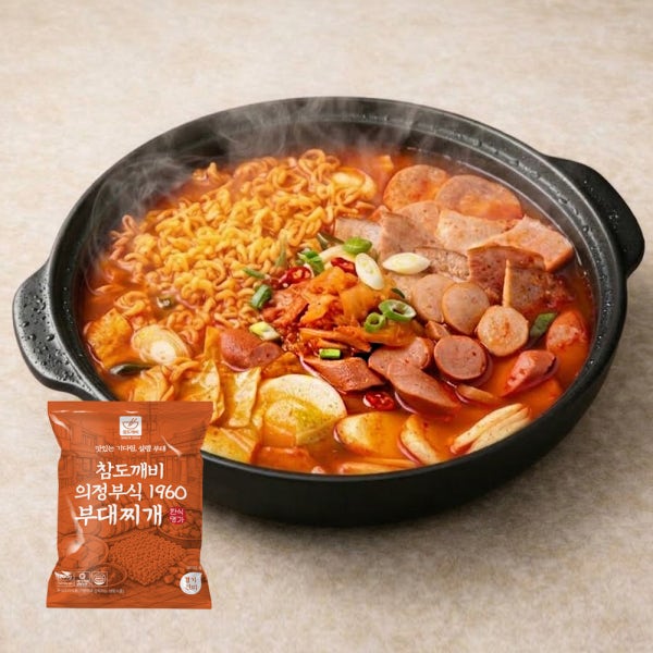 참도깨비 의정부식 1960 부대찌개 700g 햄 4종 소시지 가득