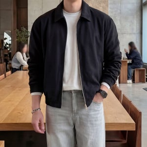 오버핏 스웨이드블루종 남자블루종